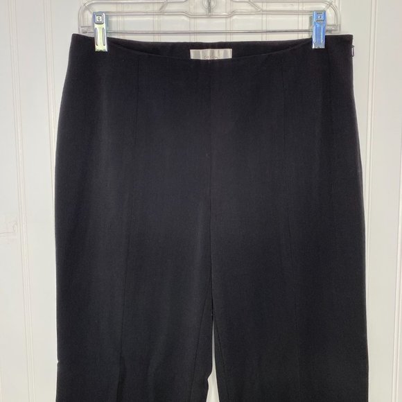 CASLON Black Flat Front High Rise Wide Leg Pants 6 - Picture 3 of 16